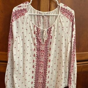 Lucky Brand pretty cotton blouse